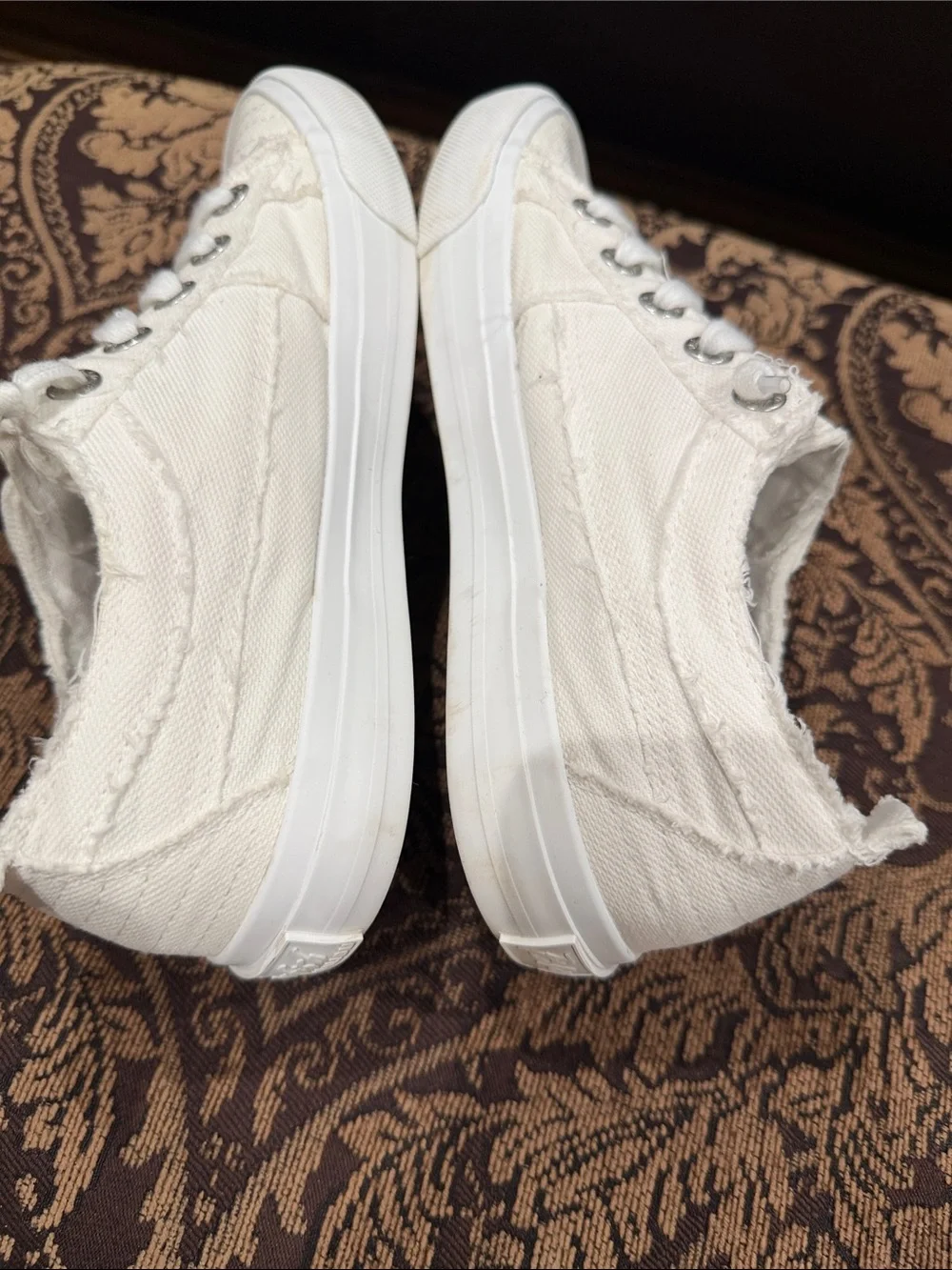 Blowfish Malibu Canvas Sneakers with Multicolor Floral Embroidery